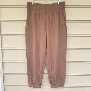 NWT Dokotoo Brown Casual Wide Viscose Blend Pants Size 2XL